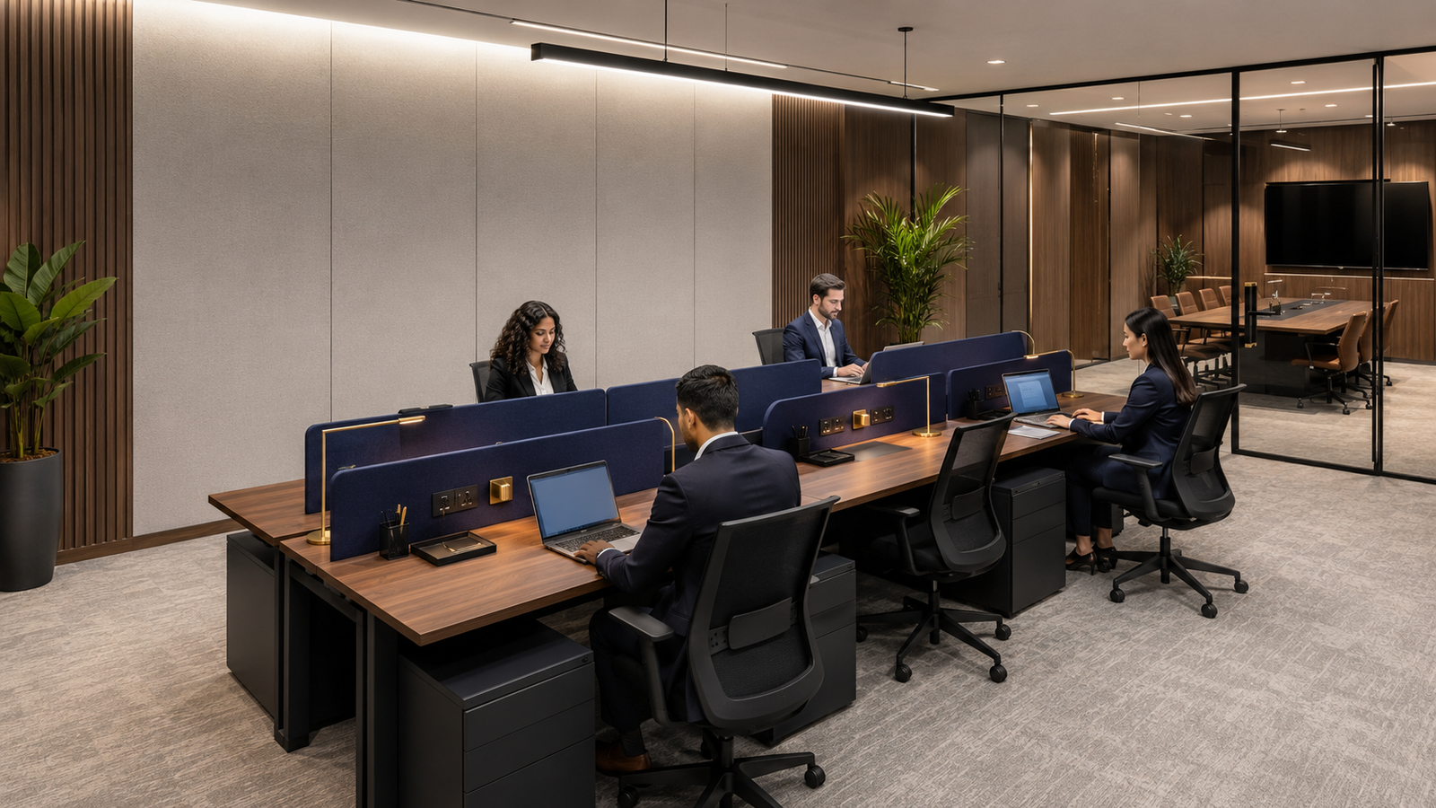 Dedicated desk workspace at ABN Victor Business Center